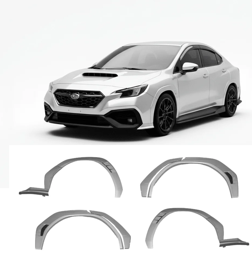 2022-2026 Subaru WRX Paint Matched Fender Flares - Ice Silver Metallic