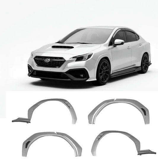 2022-2026 Subaru WRX Paint Matched Fender Flares - Ice Silver Metallic