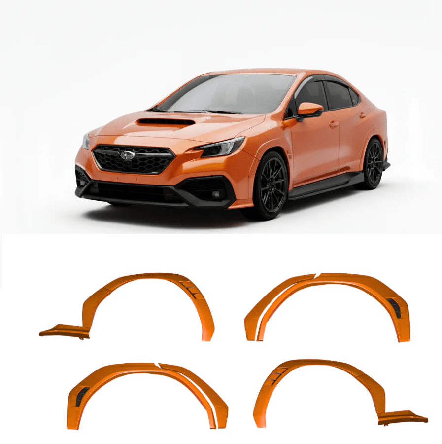 2022-2026 Subaru WRX Paint Matched Fender Flares - Solar Orange Pearl
