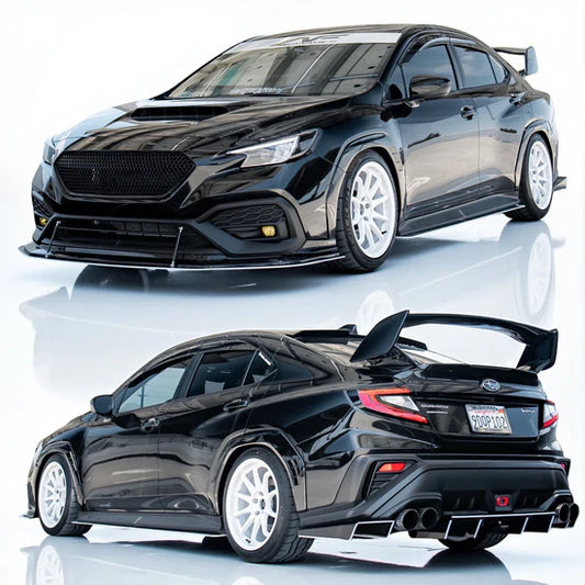 2022-2026 Subaru WRX Paint Matched Fender Flares - Crystal Black Silica